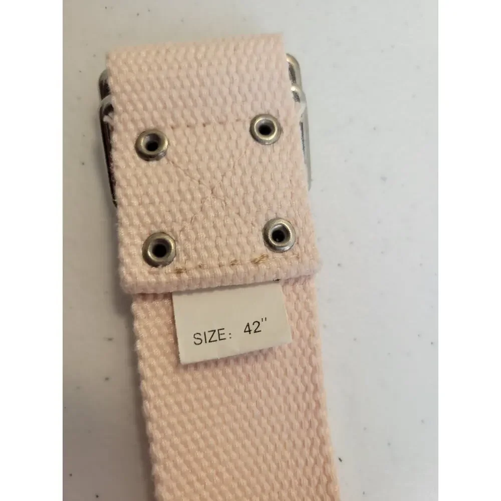 Pink Canvas Adjustable Strap Sport Webbing Woven Golf Belt Women's Size 42 - Picture 5 of 5